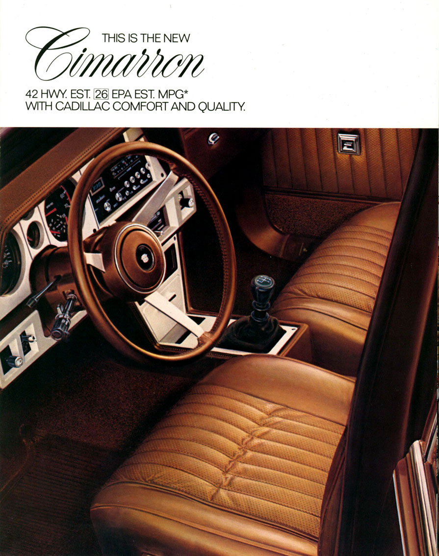 1982 Cadillac Cimarron Brochure